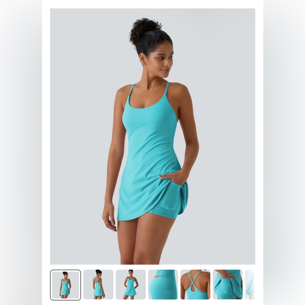 Halara SoftlyZero Active Dress in Baroque Blue